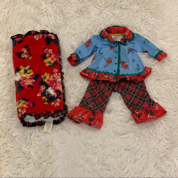 Matilda Jane Other - Matilda Jane Christmas Doll Clothes PJ + Blanket